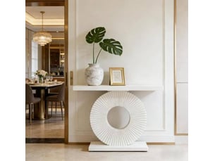 Console 0 tiroir(s)  coloris blanc <strong>BEAUNIV</strong> <strong></strong> - longueur 30 cm - 100 cm