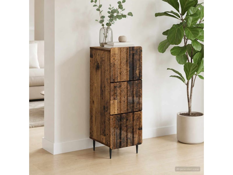 Armoire de rangement bureau, armoire à tiroirs 33 x 34.5 x 92 cm bois d'ingénierie shl4183 - Conforama B