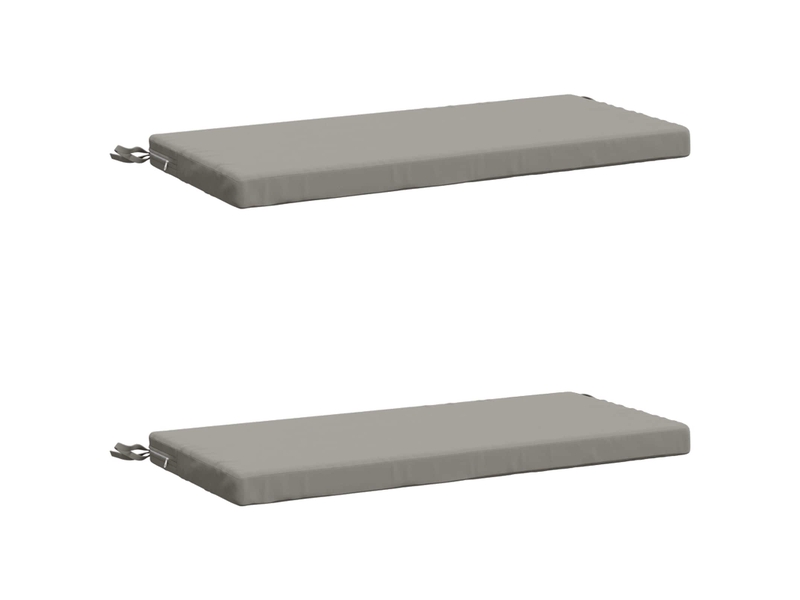 Lot de 2 coussins de banc, coussins d'assise soest 100 % polyester gris cf56809 - Conforama A