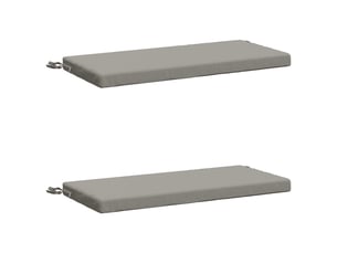 Lot de 2 coussins de banc, coussins d'assise soest 100 % polyester gris cf56809