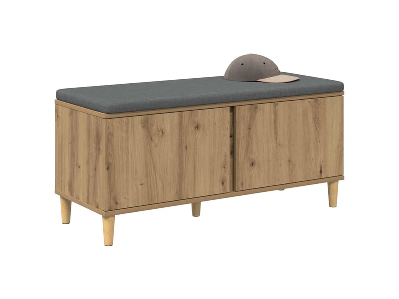  Banc d'entrée, banc interieur chêne artisanal 100x38x46 cm shl44519  - Conforama C