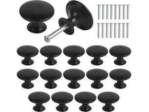 Jeu de 16 poignées rondes vintage de 30 mm, poignées pour portes, tiroirs, commodes et cuisine