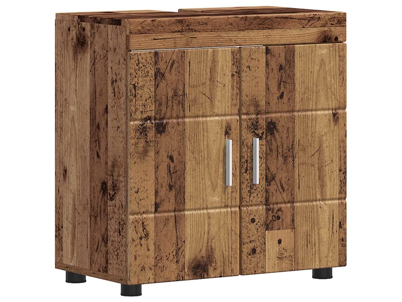 Ensemble d'armoire de salle de bain tulum bois ancien cf62972 - Conforama A