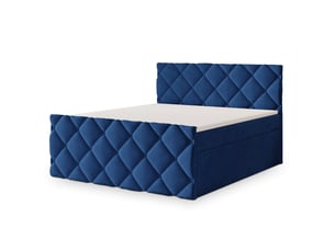 Lit avec rangement 180x200 cm <strong>MASSENO</strong>  <strong></strong> coloris bleu