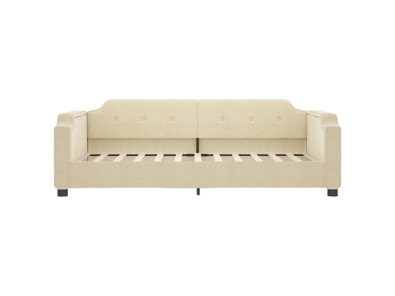  Lit simple- lit adulte -  lit de repos sans matelas crème 80x200 cm tissu  - Conforama B