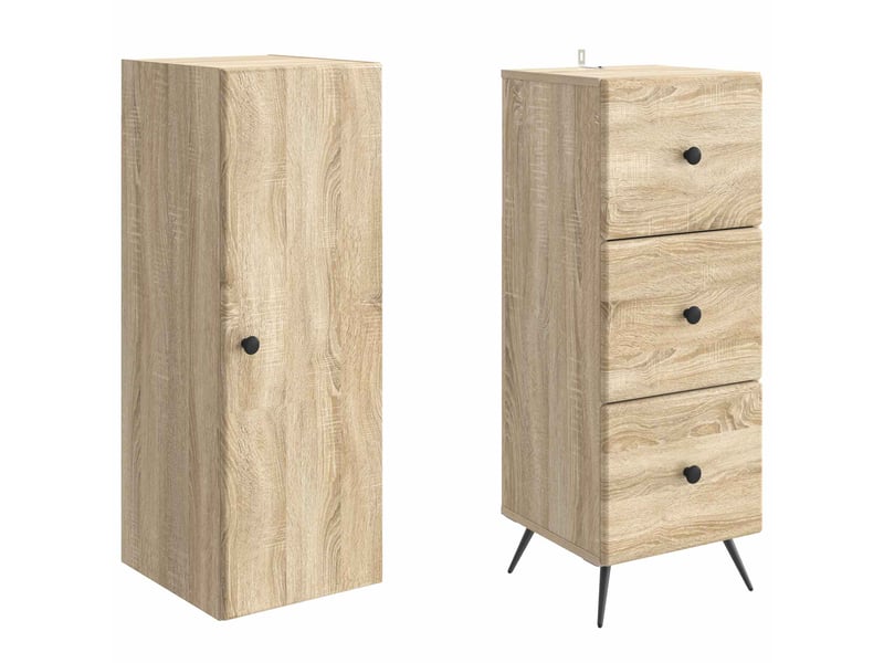 Ensemble de meubles 2 pcs, rangement de salon 34,5x34,5x90 cm bois d'ingénierie shl5338 - Conforama D