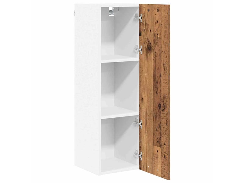 Meuble de rangement cuisine, armoire suspendue bois ancien 30x31x100cm - Conforama E