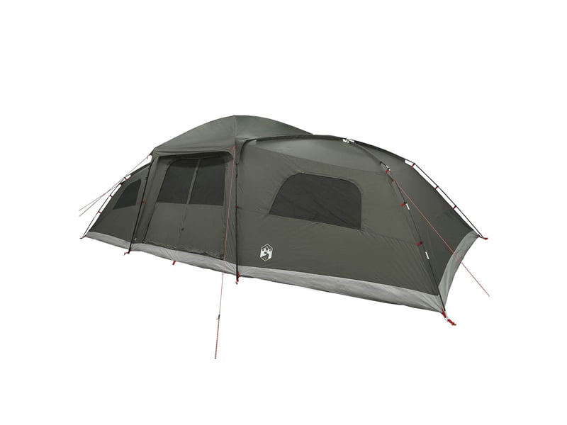  Tente de camping, tente familiale avec auvent imperméable 18 personne vert armée  - Conforama C