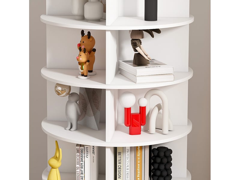  Meuble à chaussures rotatif 60x60x184 cm 8 niveaux blanc  - Conforama D