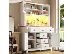 Buffet 4 porte(s) SOGEU - 104 cm coloris bicolore