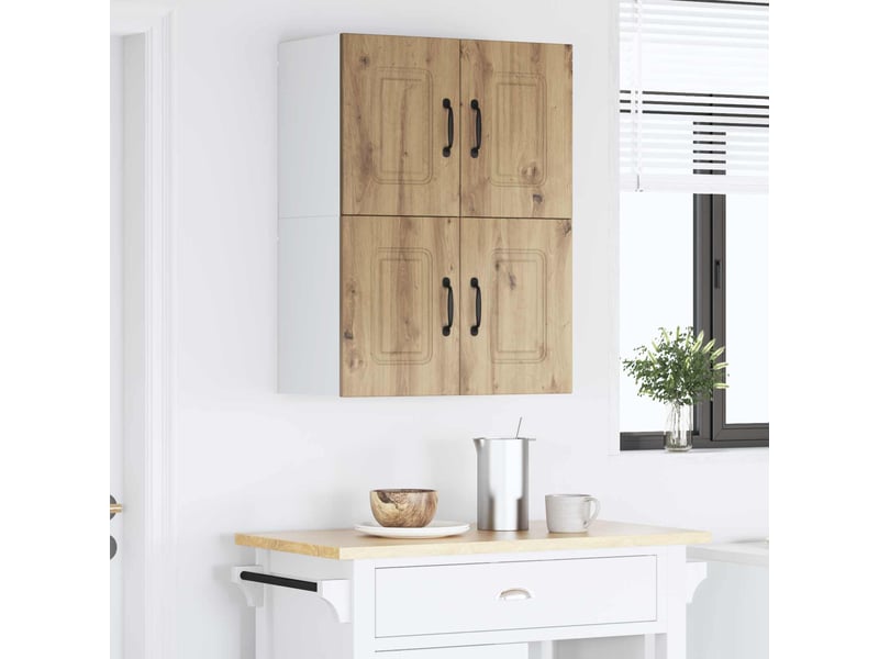 Meuble mural de cuisine | armoire de cuisine 2 pcs chêne artisanal shl8759  - Conforama D