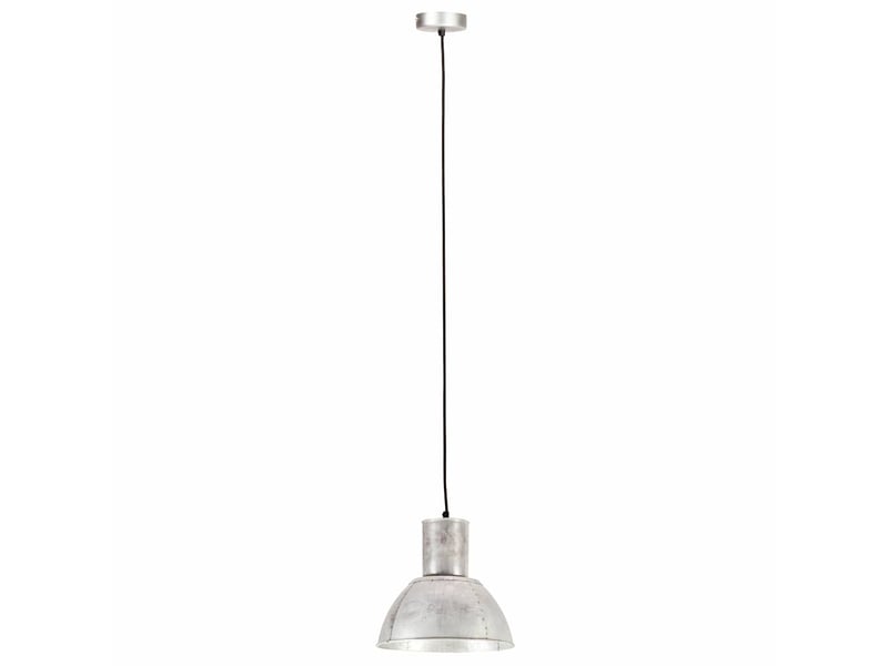 Lampe suspendue, suspension luminaire 25 w argenté rond 28,5 cm e27 - Conforama C