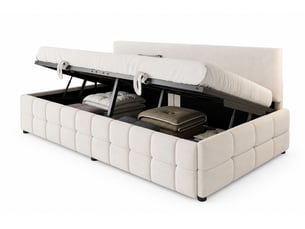 Lit simple 90x200 cm HAVRYA   coloris beige