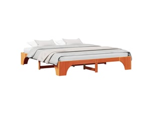 Lit 2 places 200x200 cm    coloris marron