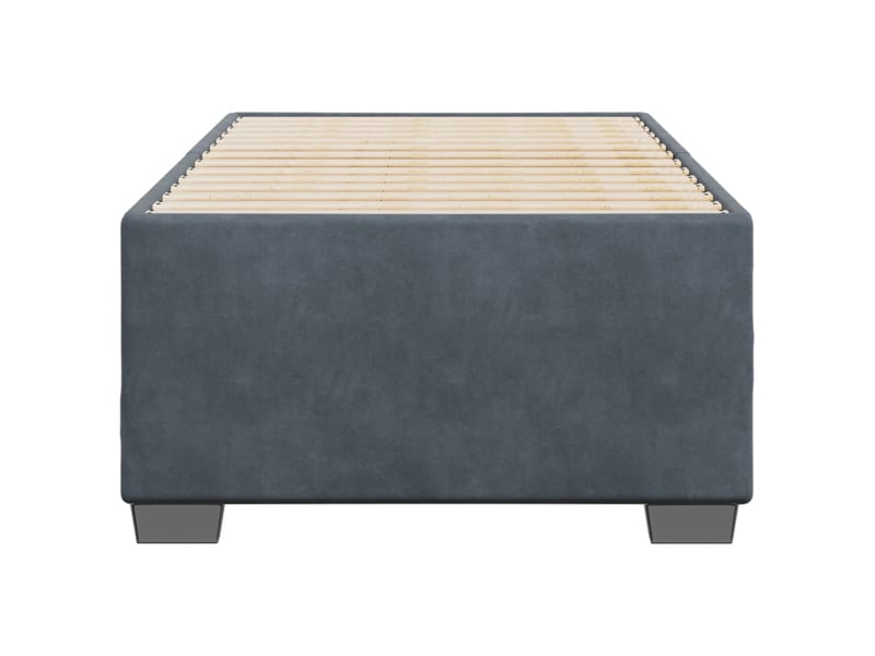  Lit simple- lit adulte -  cadre de lit sans matelas gris foncé 90x190 cm velours  - Conforama C