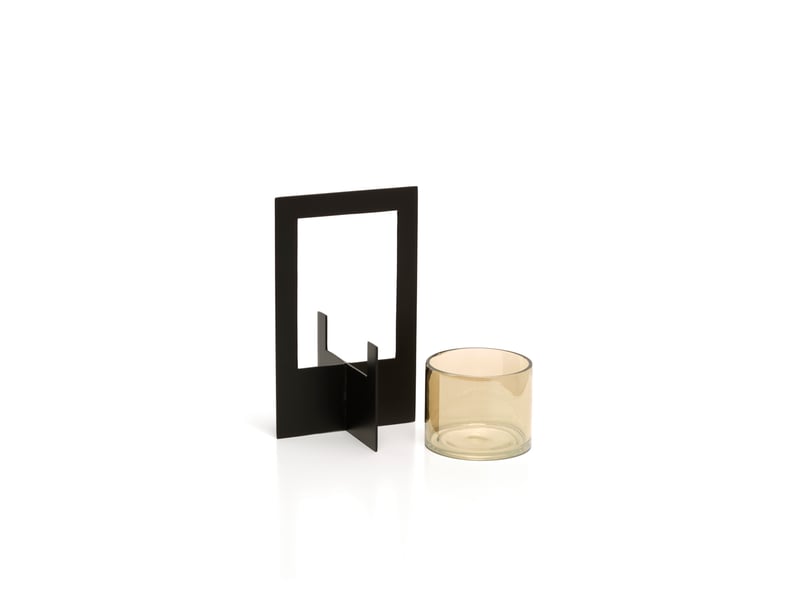  Le photophore hurricane framed - noir - l  - Conforama D