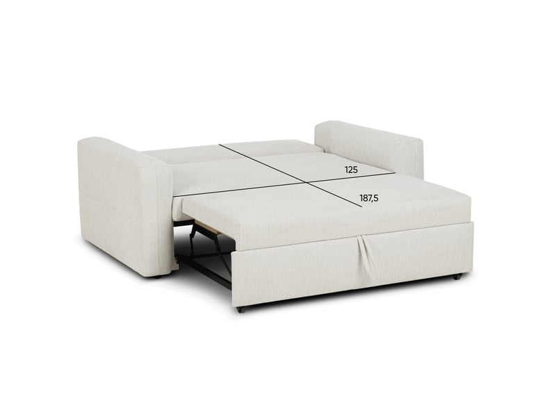  Canape droit convertible beige 2 places  - Conforama I