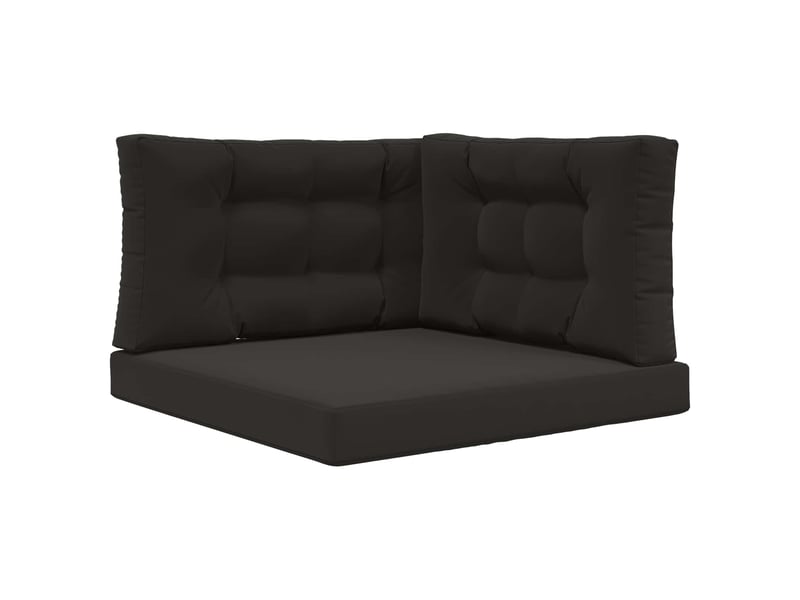  Coussin de canapé d'extérieur, coussin de chaise polyester noir 80 x 80 cm cf54133  - Conforama A