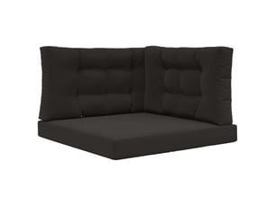 Coussin de canapé d'extérieur, coussin de chaise polyester noir 80 x 80 cm cf54133