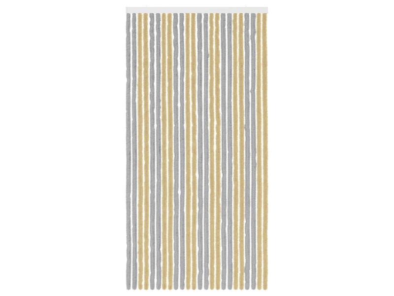 Rideau anti-insectes, moustiquaire en chenille gris et beige 100 x 200 cm cf43442 - Conforama C