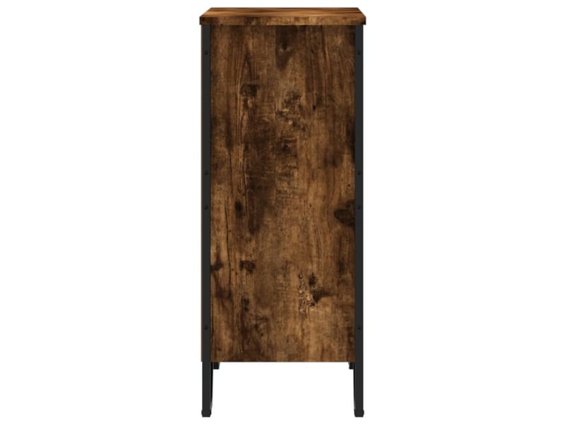  Bibliothèque, étagère de rangement chêne fumé 80x31x74,5 cm bois d'ingénierie  - Conforama E