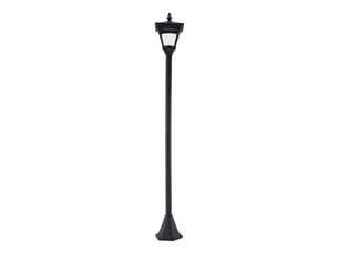 Lanterne solaire 15x15x120 cm led rétro noir