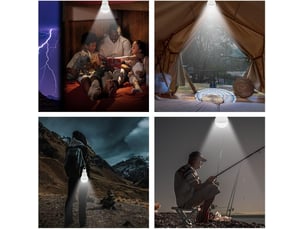 Lampe led extérieure à suspendre 3w avec câble 3m |,ampoule led pour pêche, camping, urgences, jardin, 2 ensembles