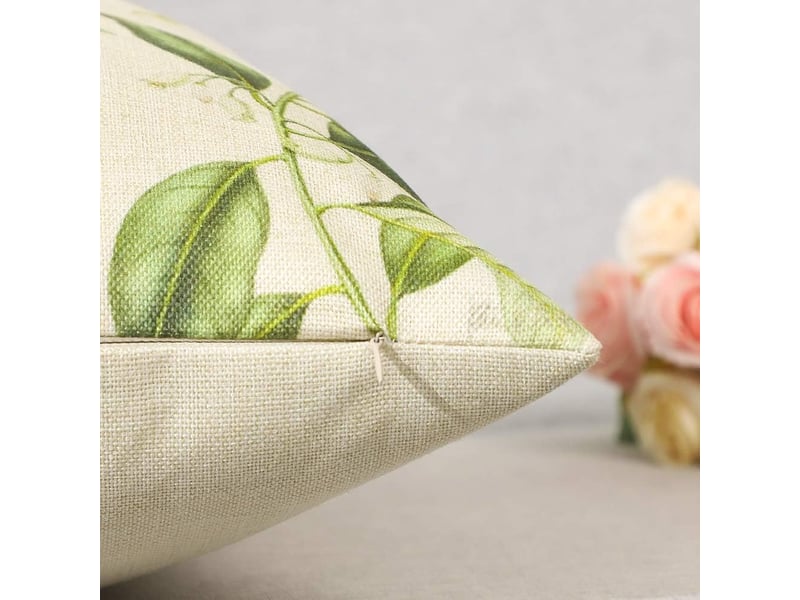  Lot de 4 housse de coussin - extérieur housse de coussin, lot de 4 imperméable jonquille motif canapé taie d'oreiller pour patio jardin salon chambre décoration, 45 x 45 cm, jaune  - Conforama D