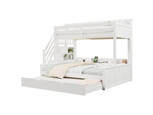 Lit superposé 90x200 cm <strong></strong> <strong>Morn Vibe</strong> coloris blanc
