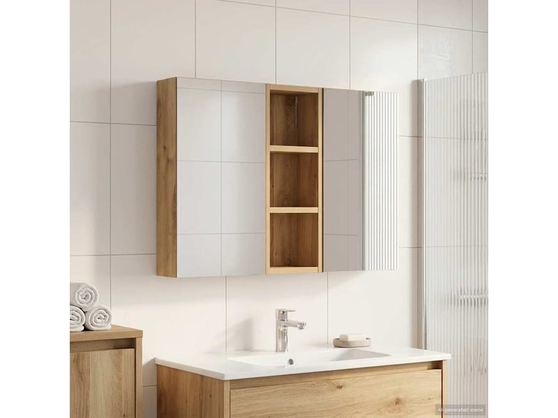  Ensemble de meubles de salle de bain 3 pcs 80x10.5x50 cm shl8005  - Conforama B