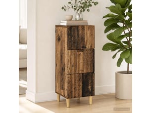 Armoire de rangement bureau, armoire à tiroirs bois ancien 33 x 34,5 x 90 cm shl1175