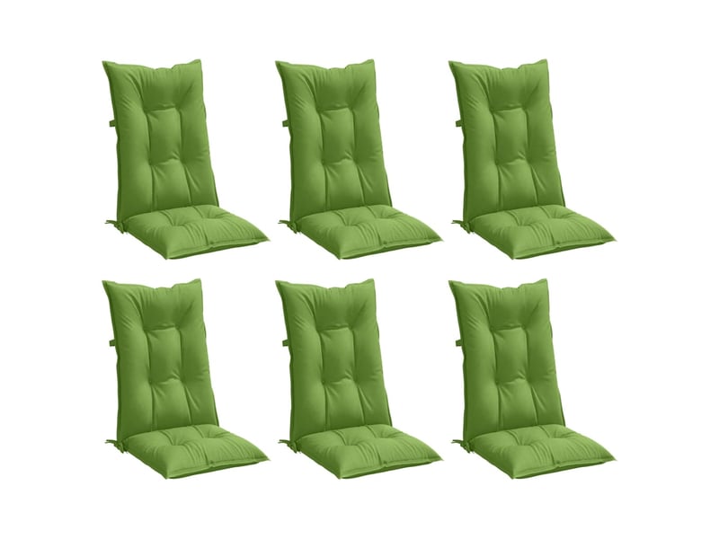 Lot de 6 coussins de chaise à dossier haut vert mélangé tissu cf32744 - Conforama D
