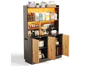 Buffet 4 porte(s) <strong></strong> <strong>Morn Vibe</strong> - 120 cm coloris noir