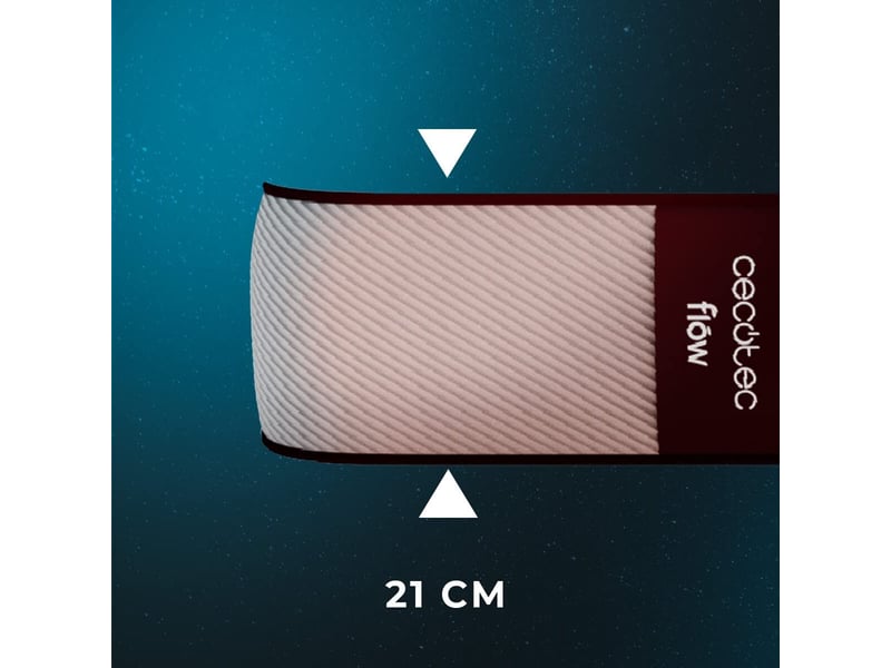 Matelas viscoélastique cecotec flow purevital 1900 105x200 cm mi-ferme ergonomique  - Conforama E