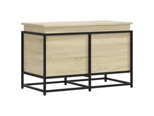 Boîte de rangement, coffre de rangement avec couvercle chêne sonoma bois ingénierie shl406