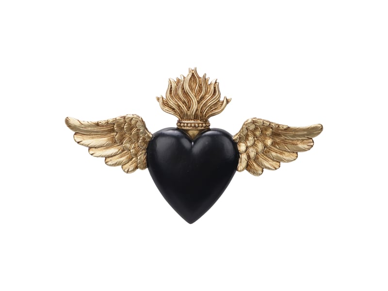  Déco murale ex-voto noir et doré ailes 16x10cm  - Conforama B