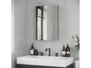 Armoire miroir de salle de bain en acier inoxydable murale armoire de toilette 39 x 12 x 60 cm