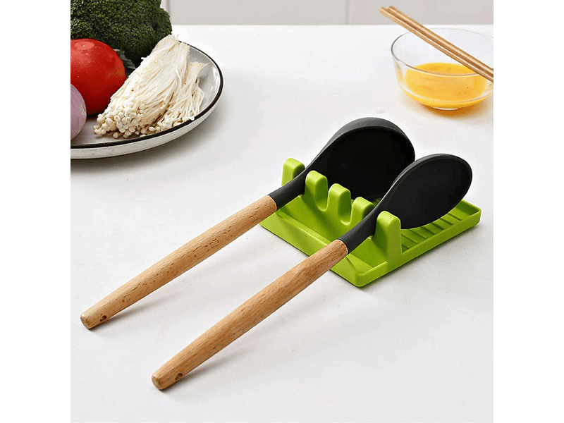  2 pièces porte-ustensiles - porte-cuillère - avec égouttoir - repose-cuillère pour comptoir - repose-cuillère - porte-couvercle de casserole  - Conforama C