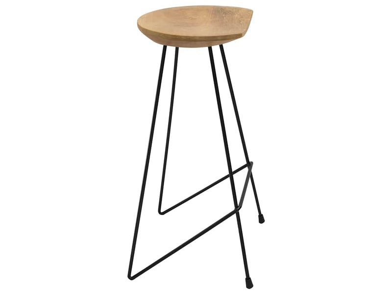  Lot de 2 tabouret de bar, chaise de bar bois de teck massif shl43669  - Conforama E