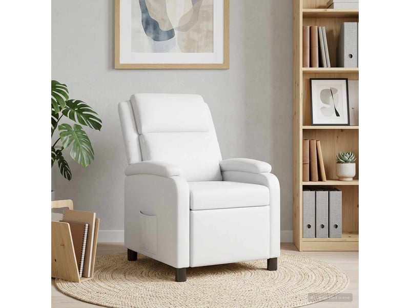  Vidaxl fauteuil inclinable blanc simili cuir  - Conforama B