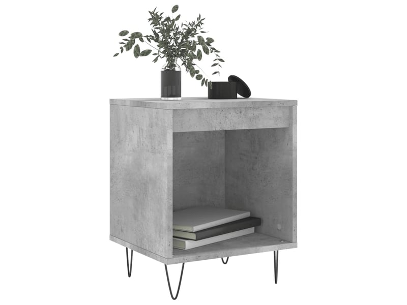  Lot de 2 tables de chevet - cabinet de chevet - table de nuit gris béton 40x35x50 cm bois d’ingénierie  - Conforama B