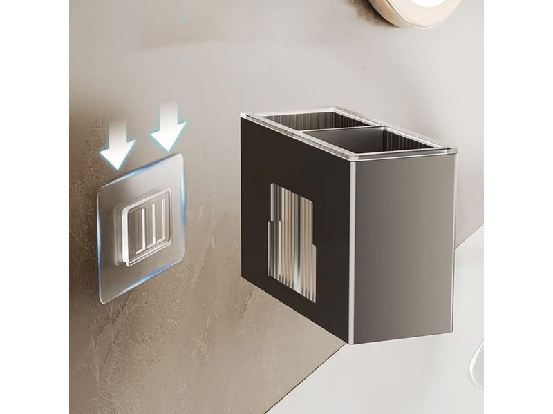  Lot de 2 supports adhésifs pour brosse à dents sans perçage - support de rangement mural étanche pour salle de bain et cuisine  - Conforama E