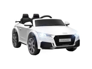 Voiture électrique pour enfants, audi tt rs roadster, 3 kmh, télécommande, led, usb, blanche
