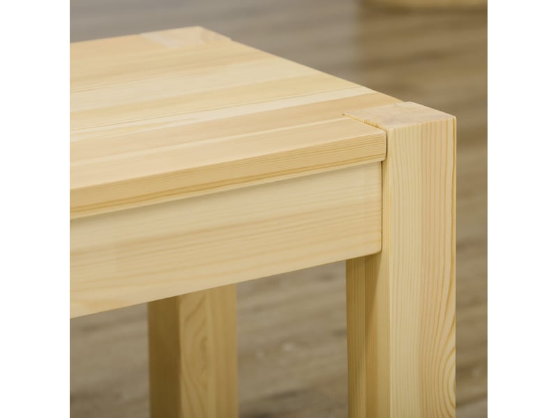  Banc 3 places en bois 150 x 33 x 45 cm, style campagne, naturel, charge maximale 330 kg  - Conforama E