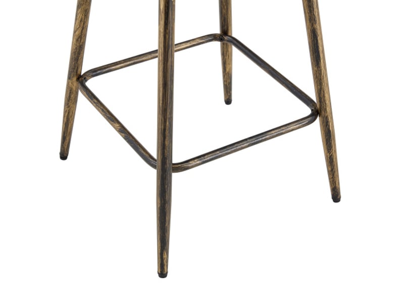  Tabouret de bar métal windsor, siège rembourré - industriel, vintage, pour îlots de cuisine, bars et restaurants  - Conforama E