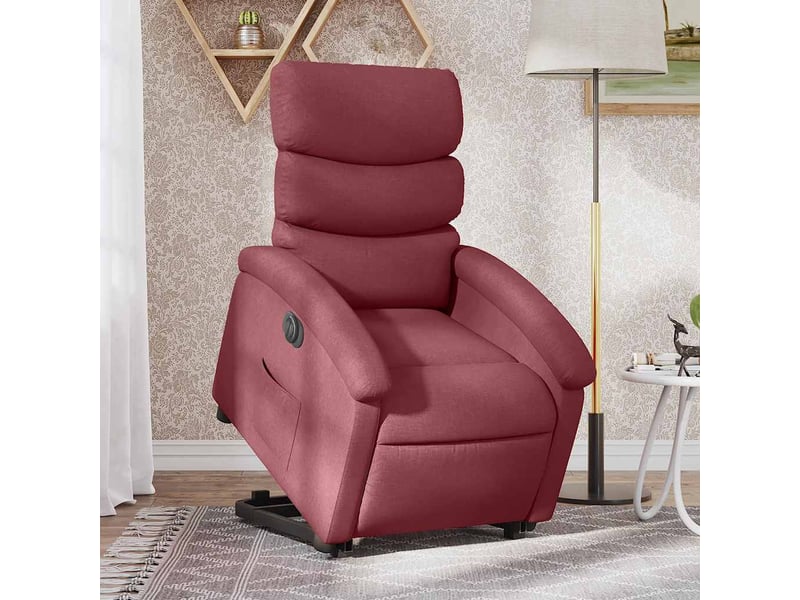  Fauteuil de bureau, fauteuil inclinable électrique rouge bordeaux tissu shl5645  - Conforama B
