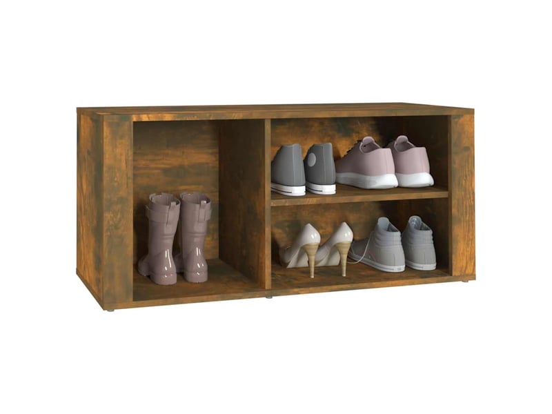  Meuble à chaussure | armoire à chaussures chêne fumé 100x35x45 cm bois d'ingénierie  - Conforama D