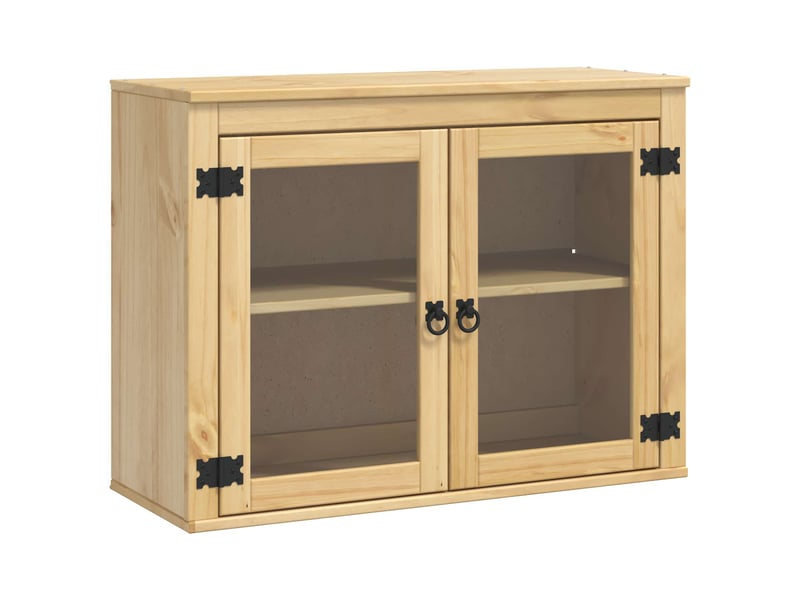 Meuble de cuisine - armoire ski brun miel 80 x 32 x 60 cm pin massif - Conforama A
