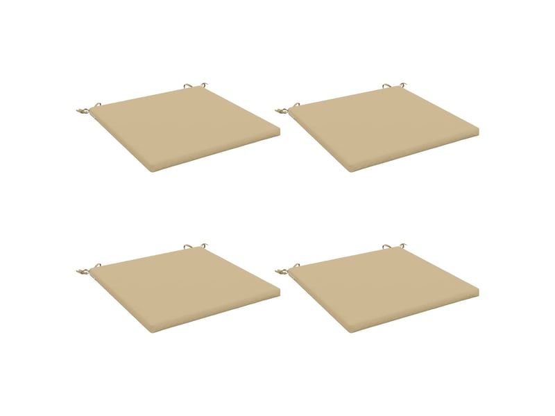  Lot de 4 coussins de siège, coussins d'assise soest 100 % polyester beige cf60293  - Conforama A