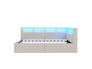 Lit banquette 90x200 cm MAISONORA coloris beige